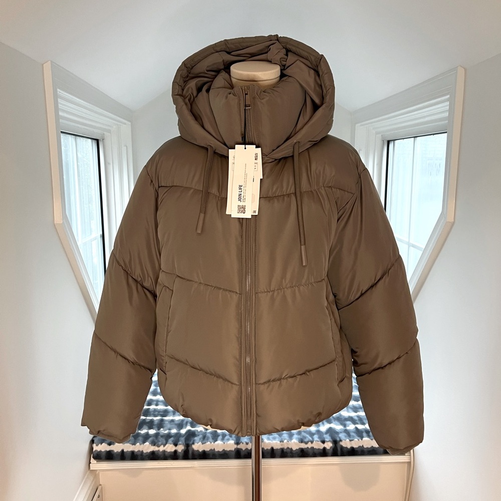 NWT ZARA Hooded Puffer Jacket